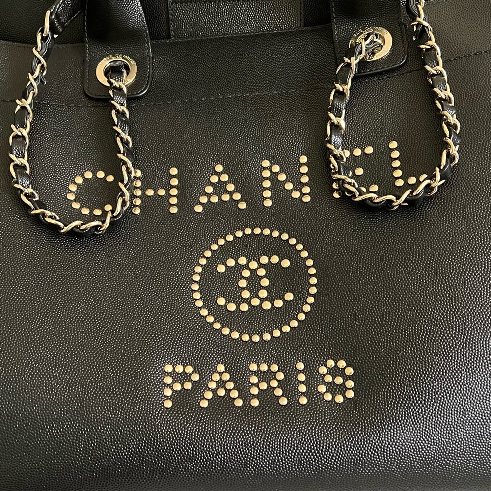 Chanel deauville tote large caviar - Picture 9 of 16